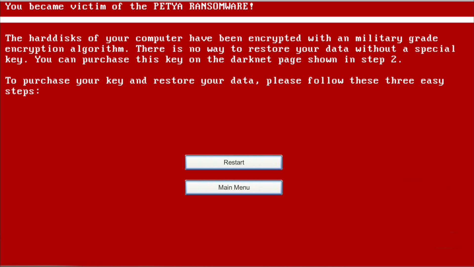 Screenshot for Virus Petya