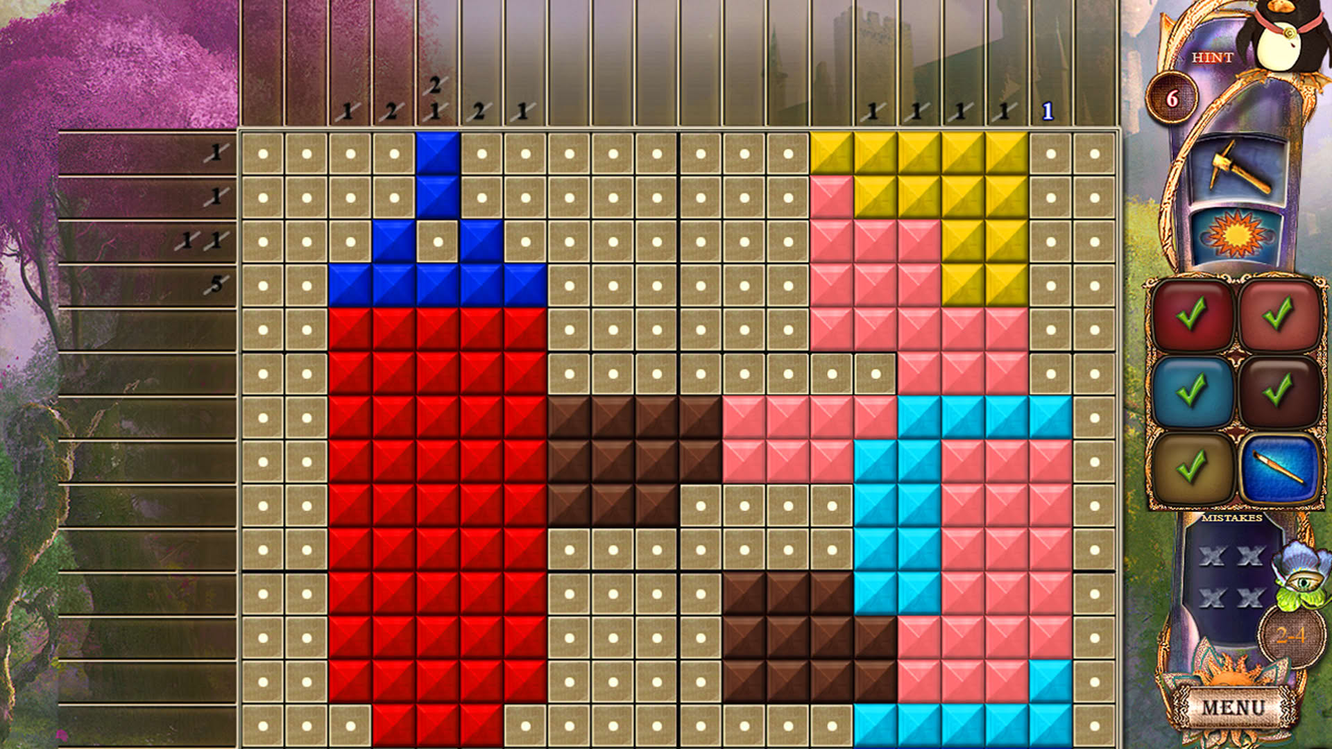 Screenshot for Fantasy Mosaics 20: Castle of Puzzles