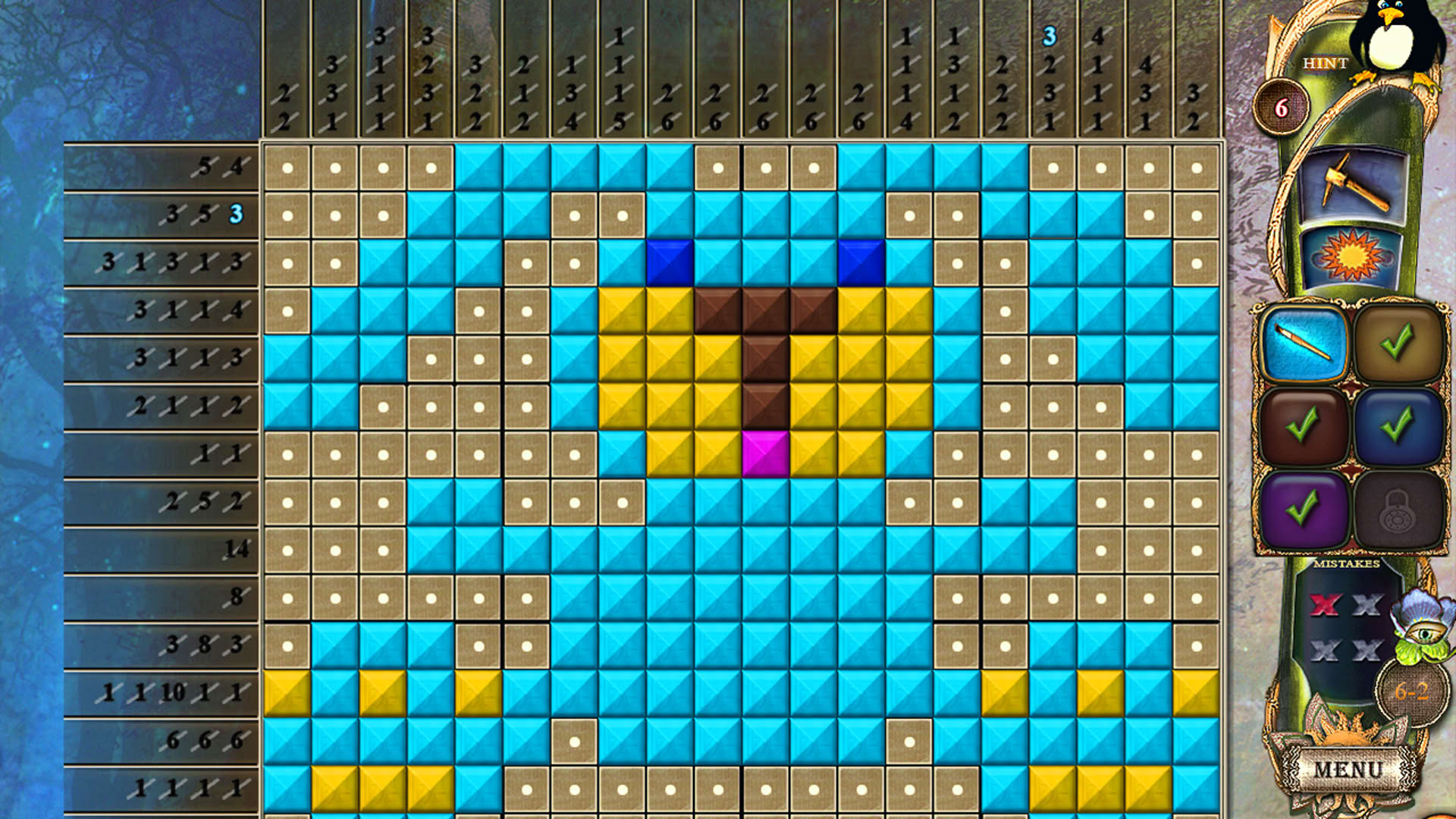 Screenshot for Fantasy Mosaics 23: Magic Forest