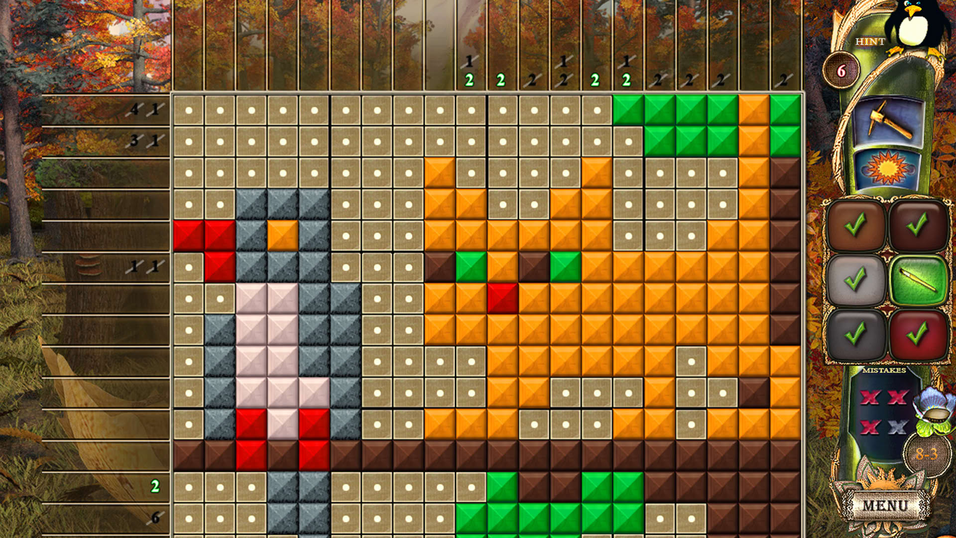 Screenshot for Fantasy Mosaics 23: Magic Forest