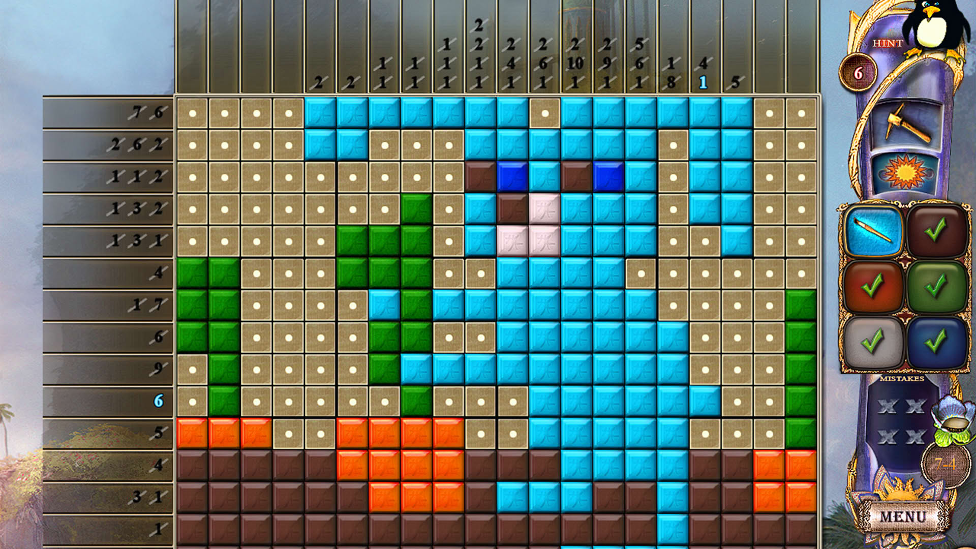 Screenshot for Fantasy Mosaics 24: Deserted Island
