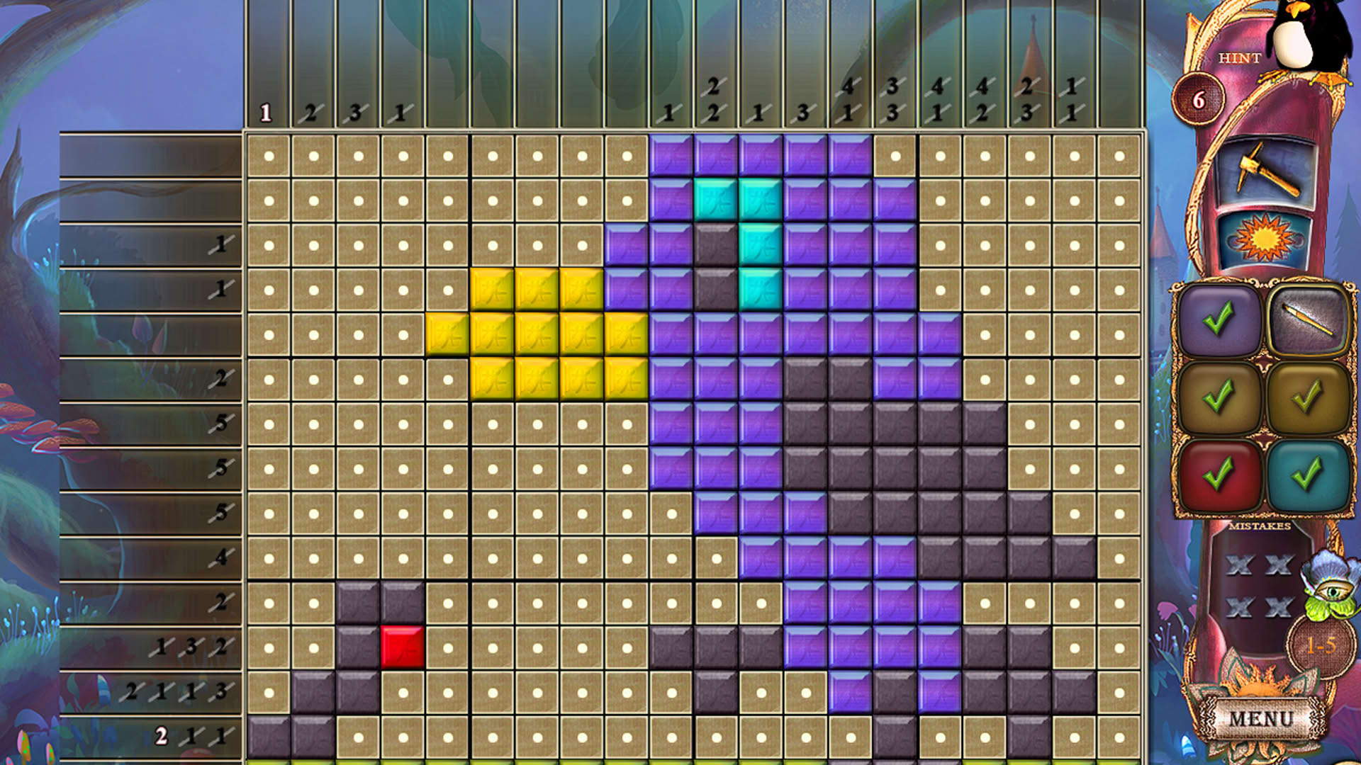 Screenshot for Fantasy Mosaics 26: Fairytale Garden