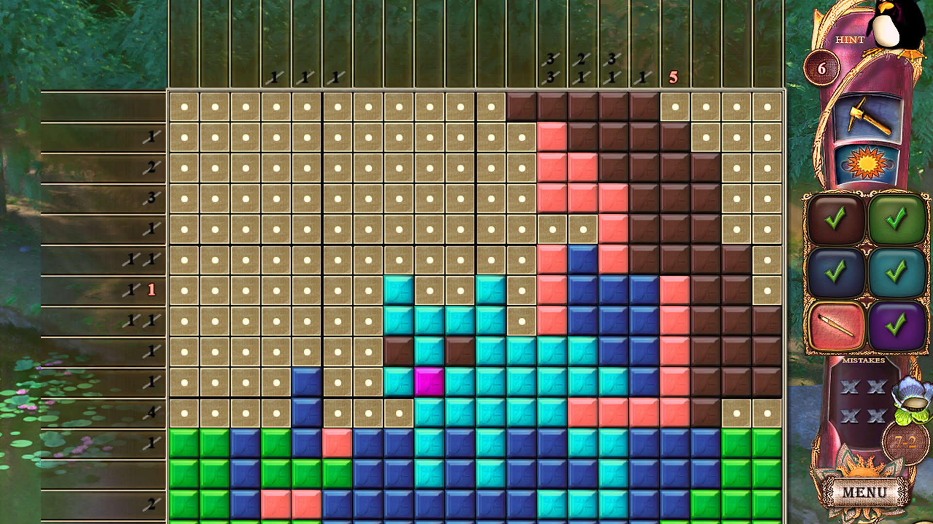 Screenshot for Fantasy Mosaics 26: Fairytale Garden