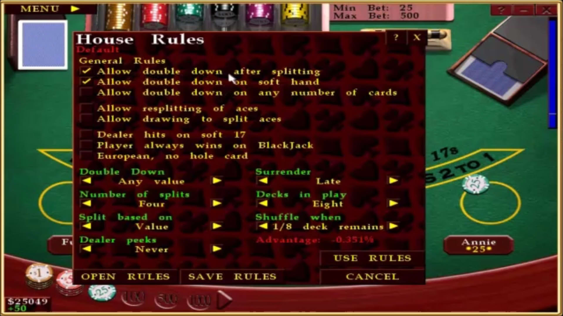 Screenshot for Casino Blackjack