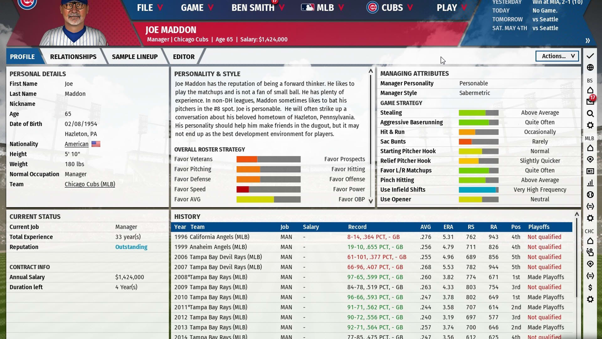 Screenshot for Out of the Park Baseball 20