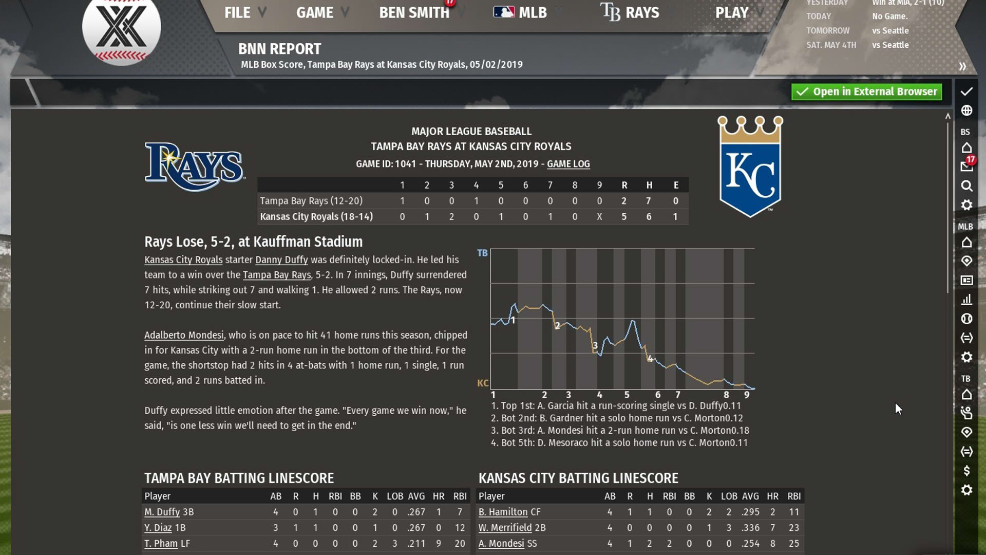 Screenshot for Out of the Park Baseball 20