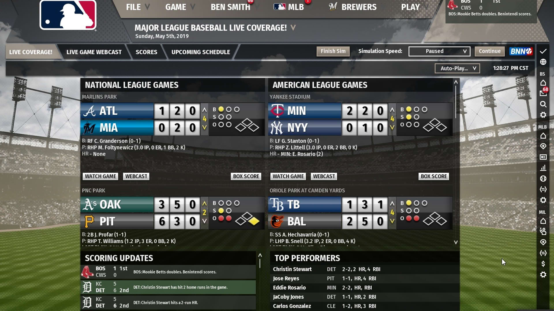 Screenshot for Out of the Park Baseball 20