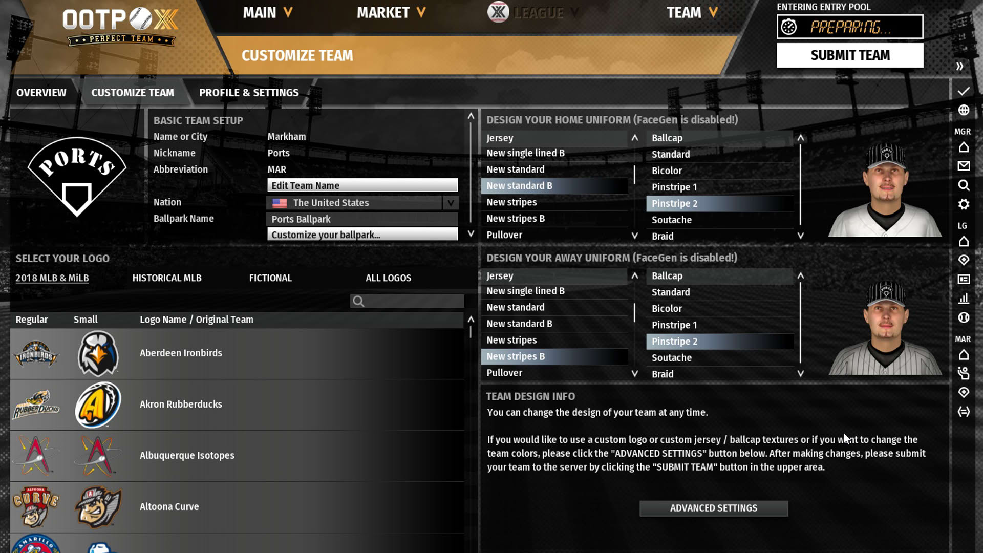 Screenshot for Out of the Park Baseball 20