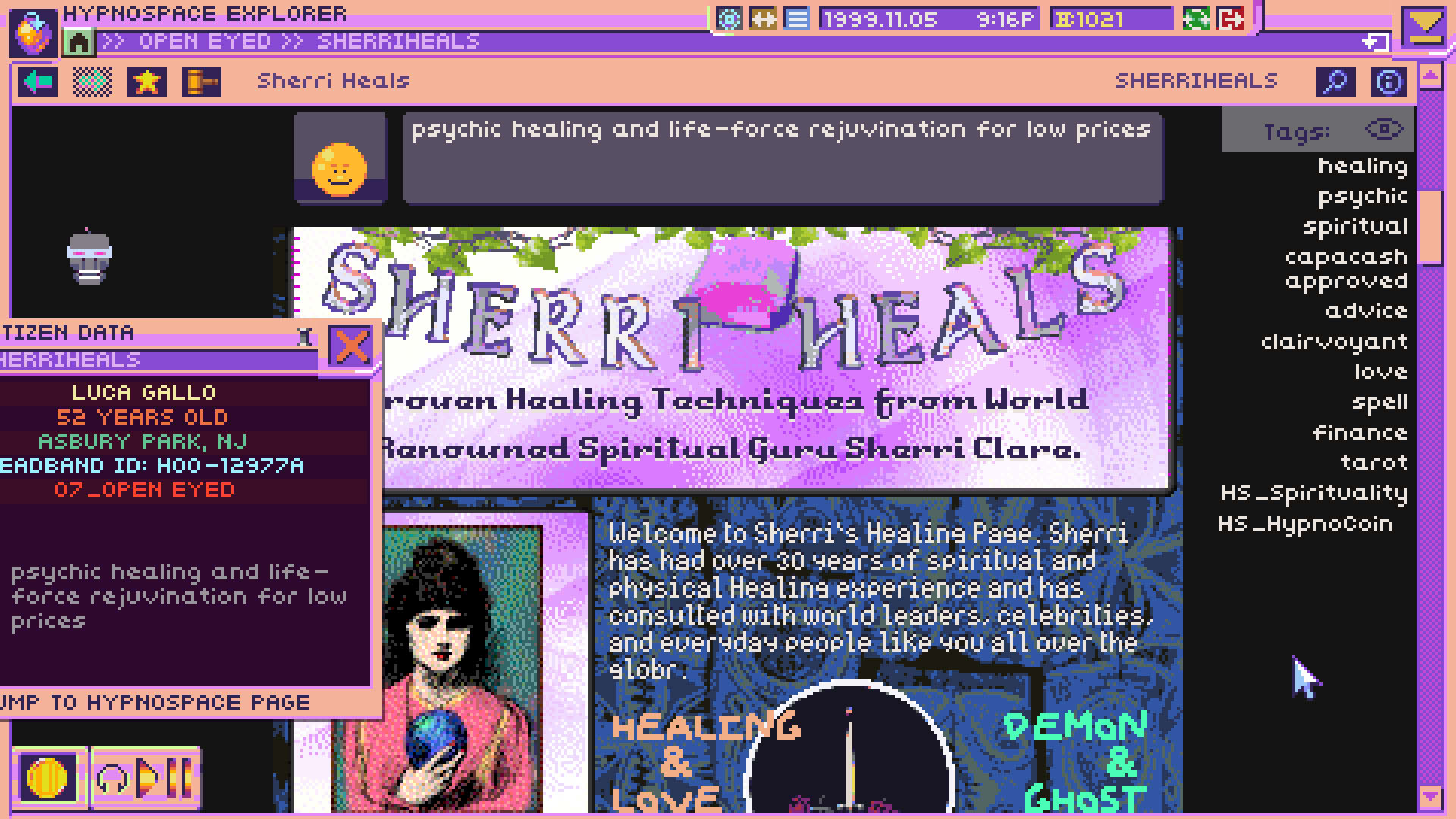 Screenshot for Hypnospace Outlaw