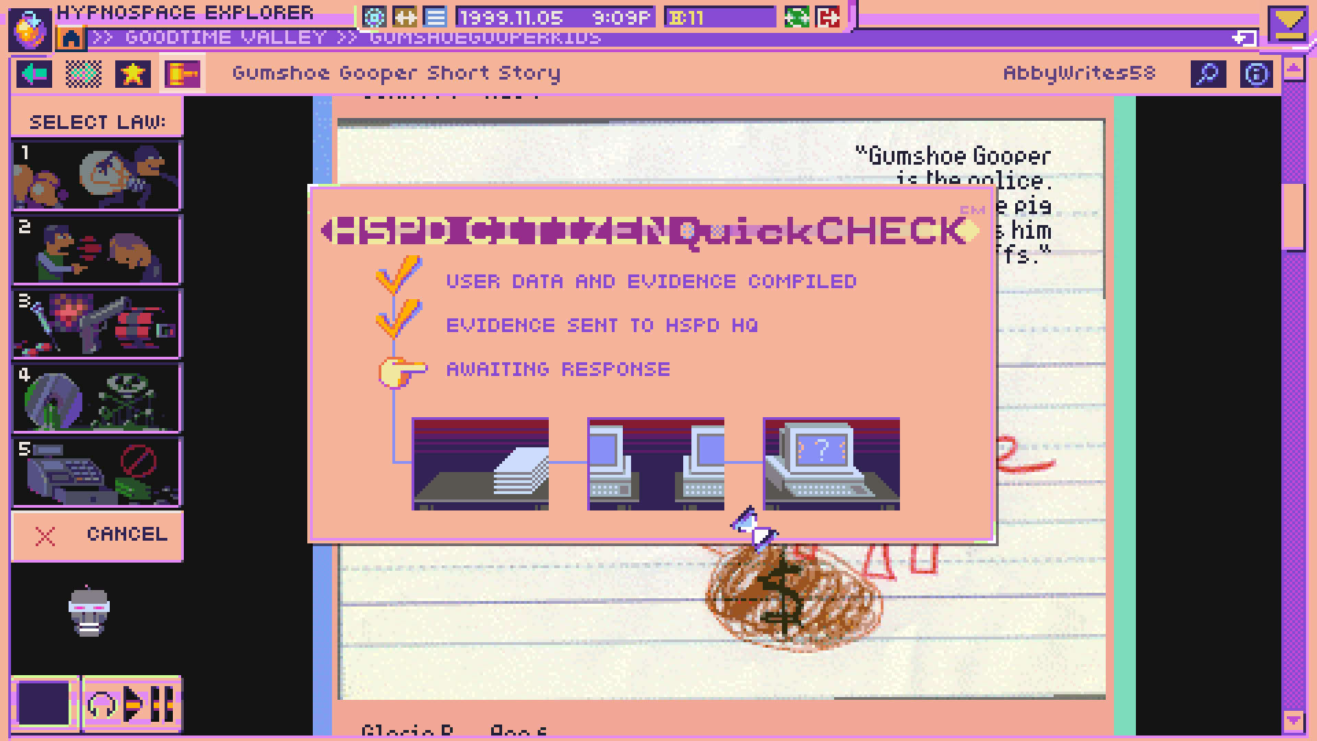 Screenshot for Hypnospace Outlaw