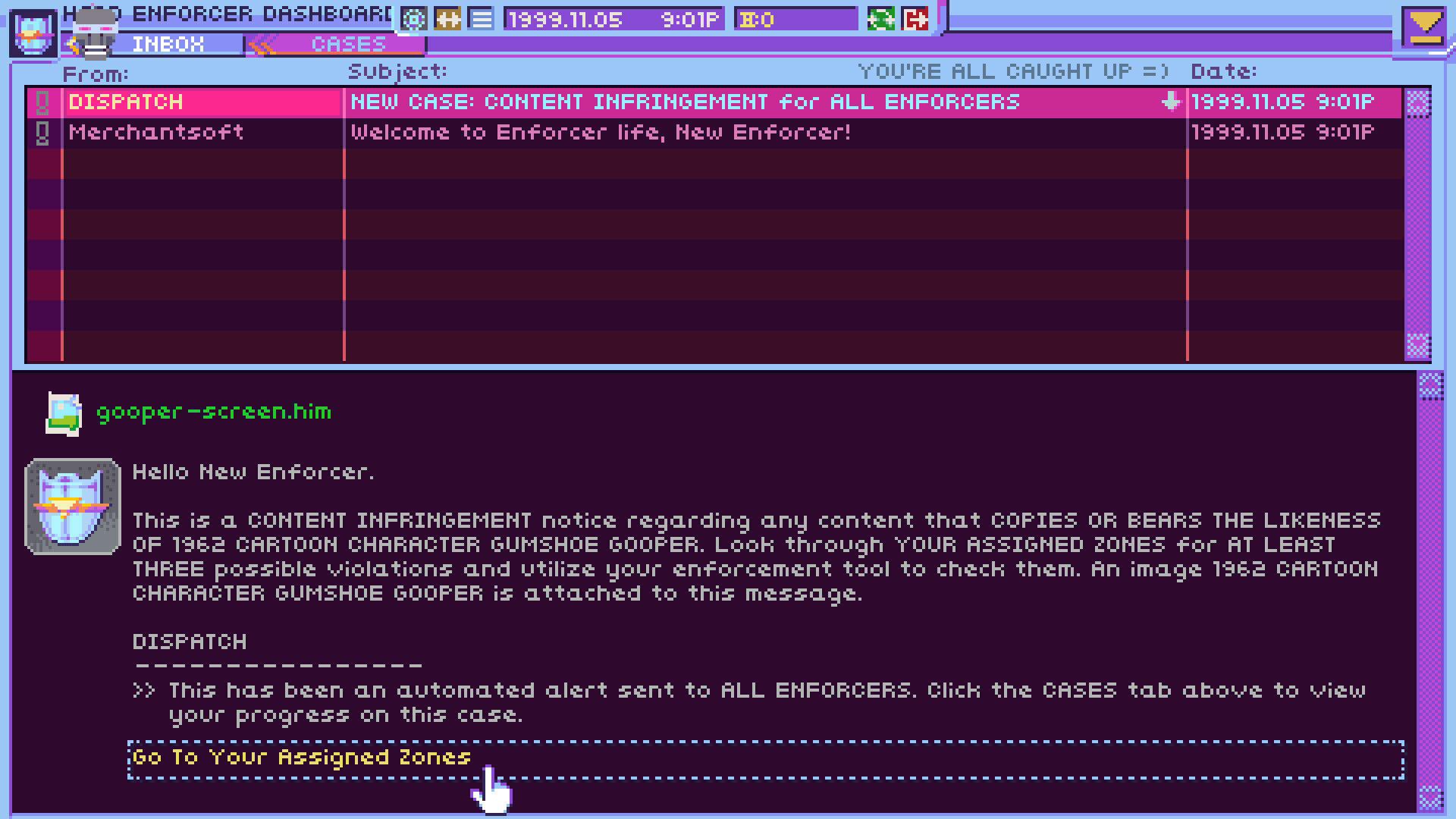 Screenshot for Hypnospace Outlaw