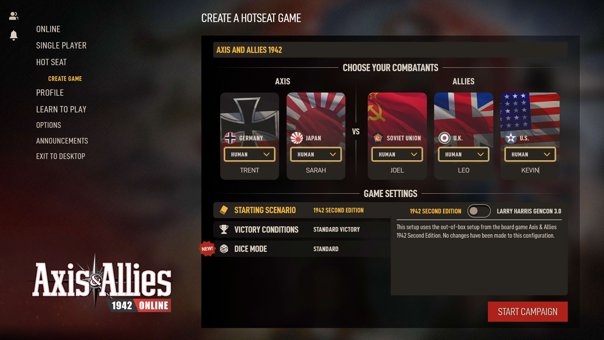 Screenshot for Axis & Allies 1942 Online