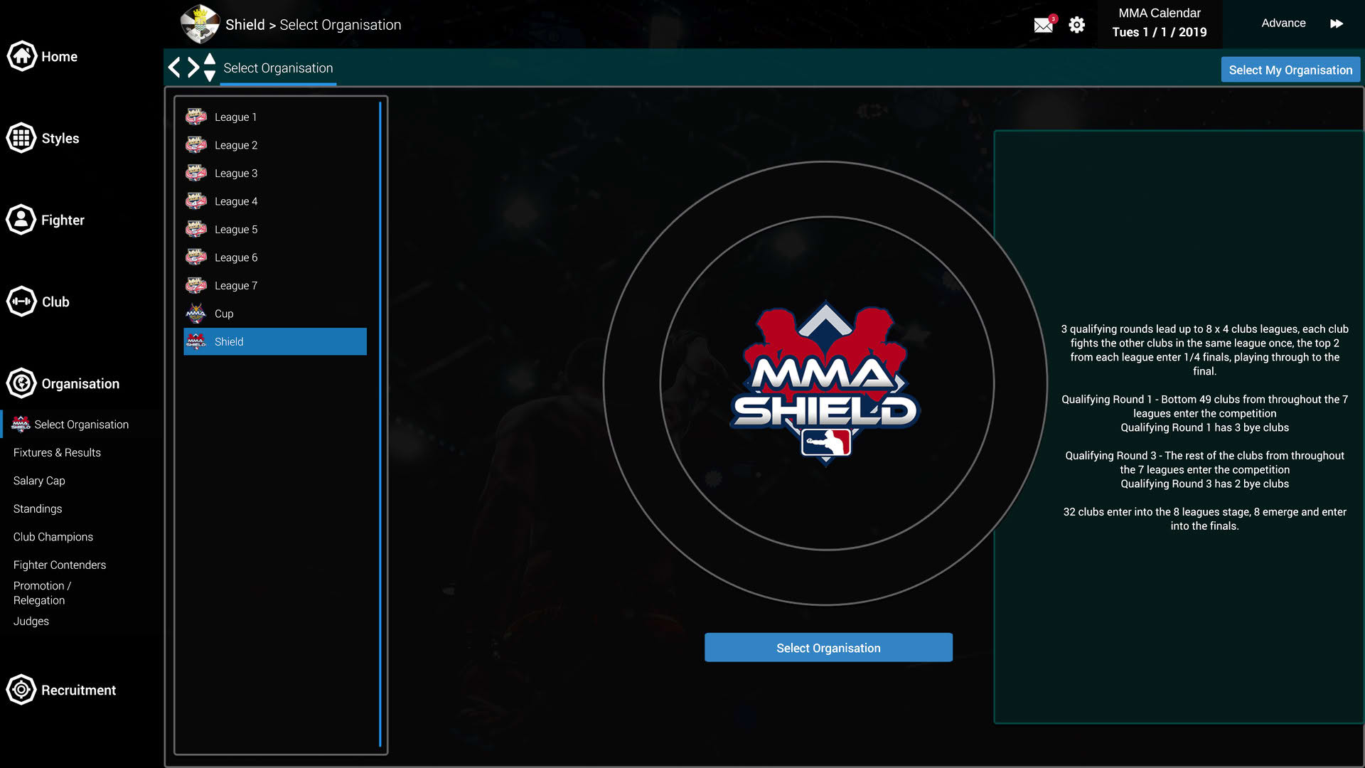 Screenshot for MMA Team Manager