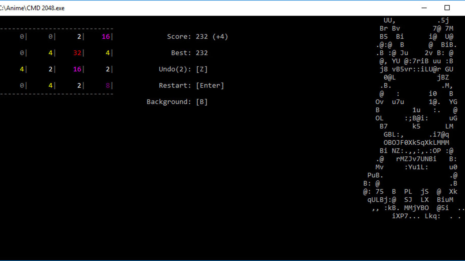 Screenshot for CMD 2048
