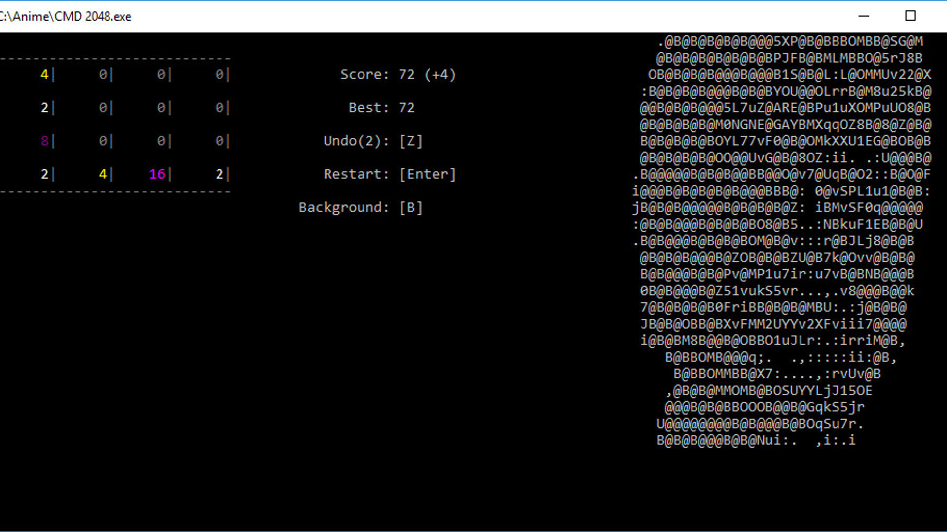 Screenshot for CMD 2048