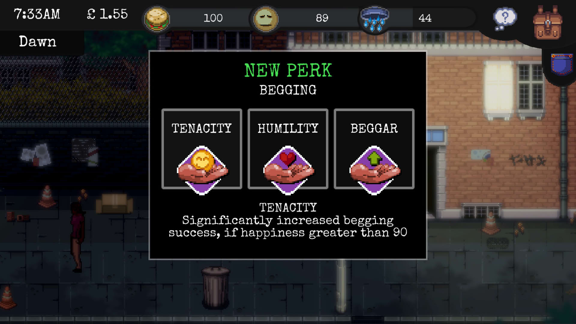 Screenshot for Change: A Homeless Survival Experience