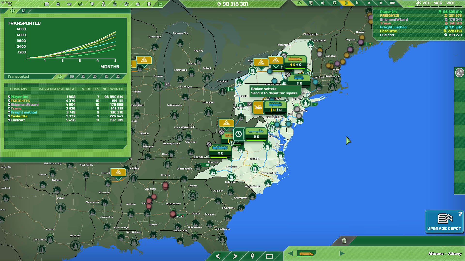 Screenshot for Transport INC