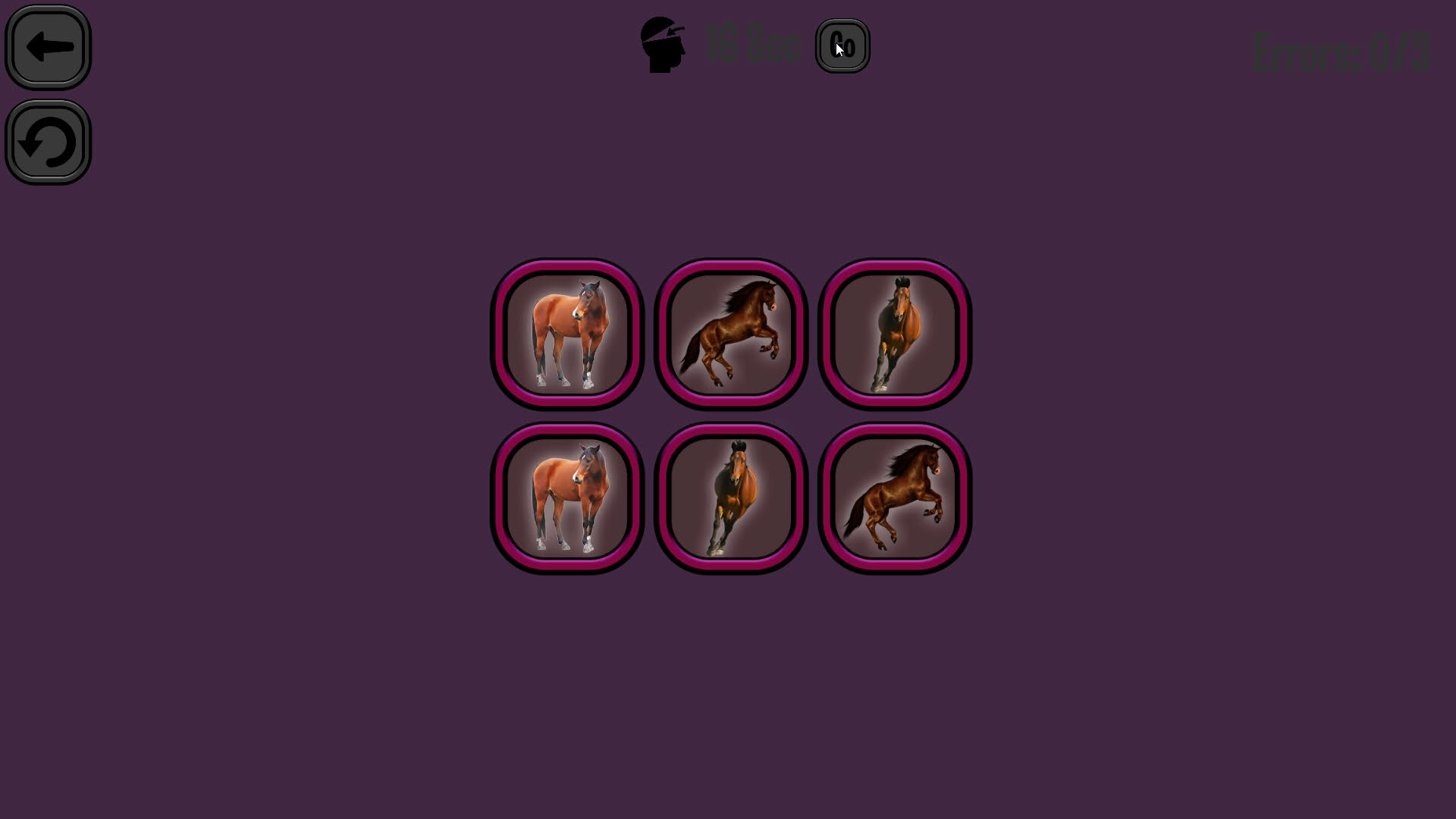 Screenshot for Animals Memory: Horses