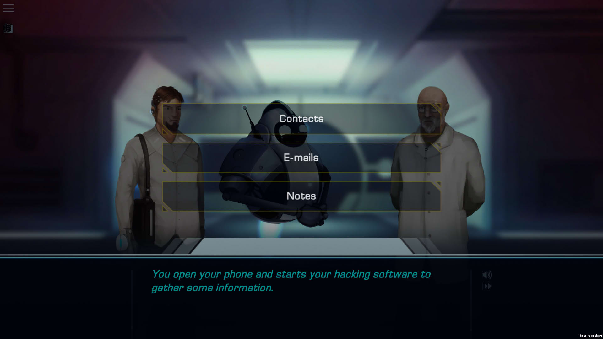 Screenshot for S.A.I.A awaknening: a Robothorium visual novel