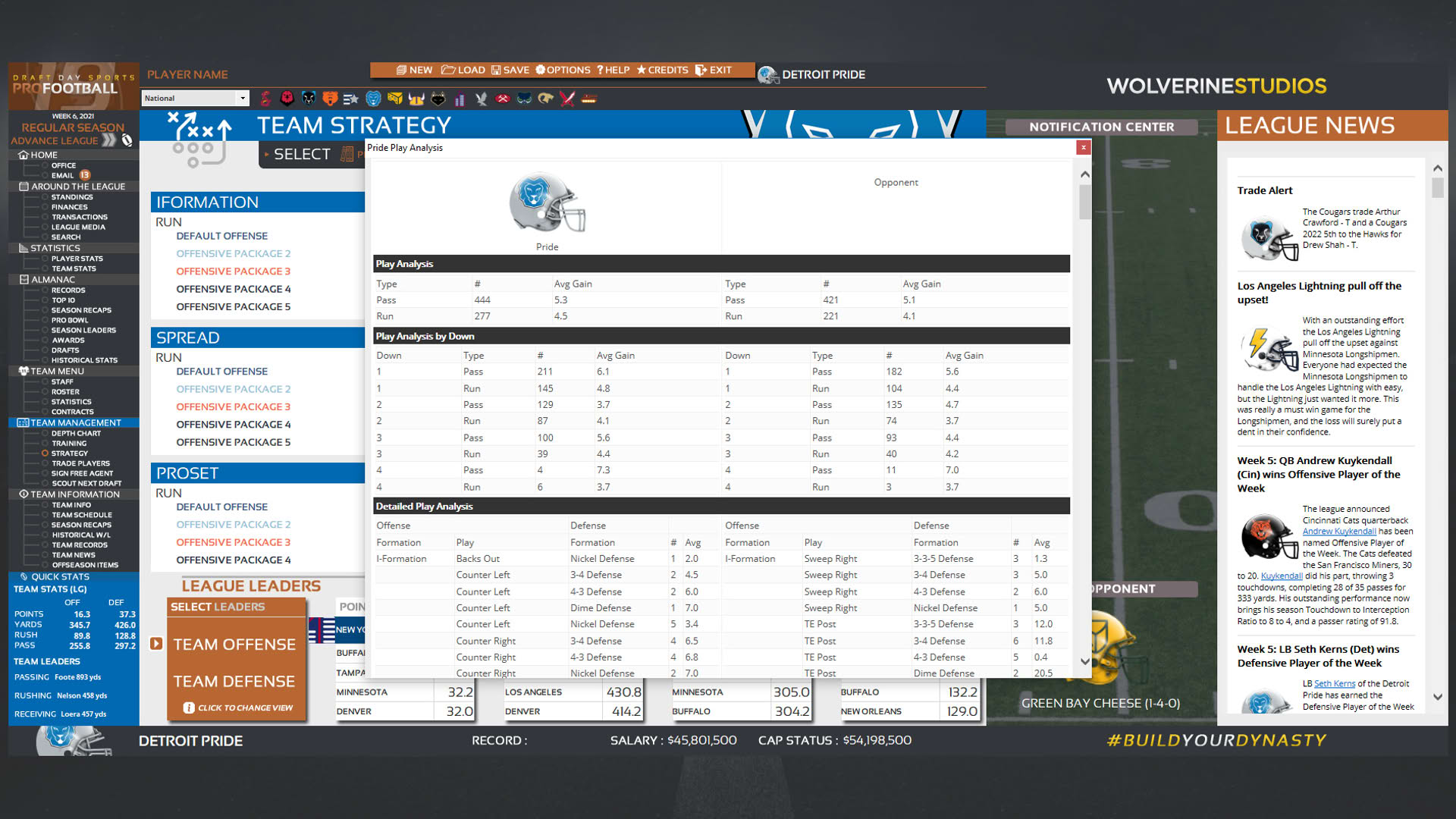 Screenshot for Draft Day Sports: Pro Football 2019