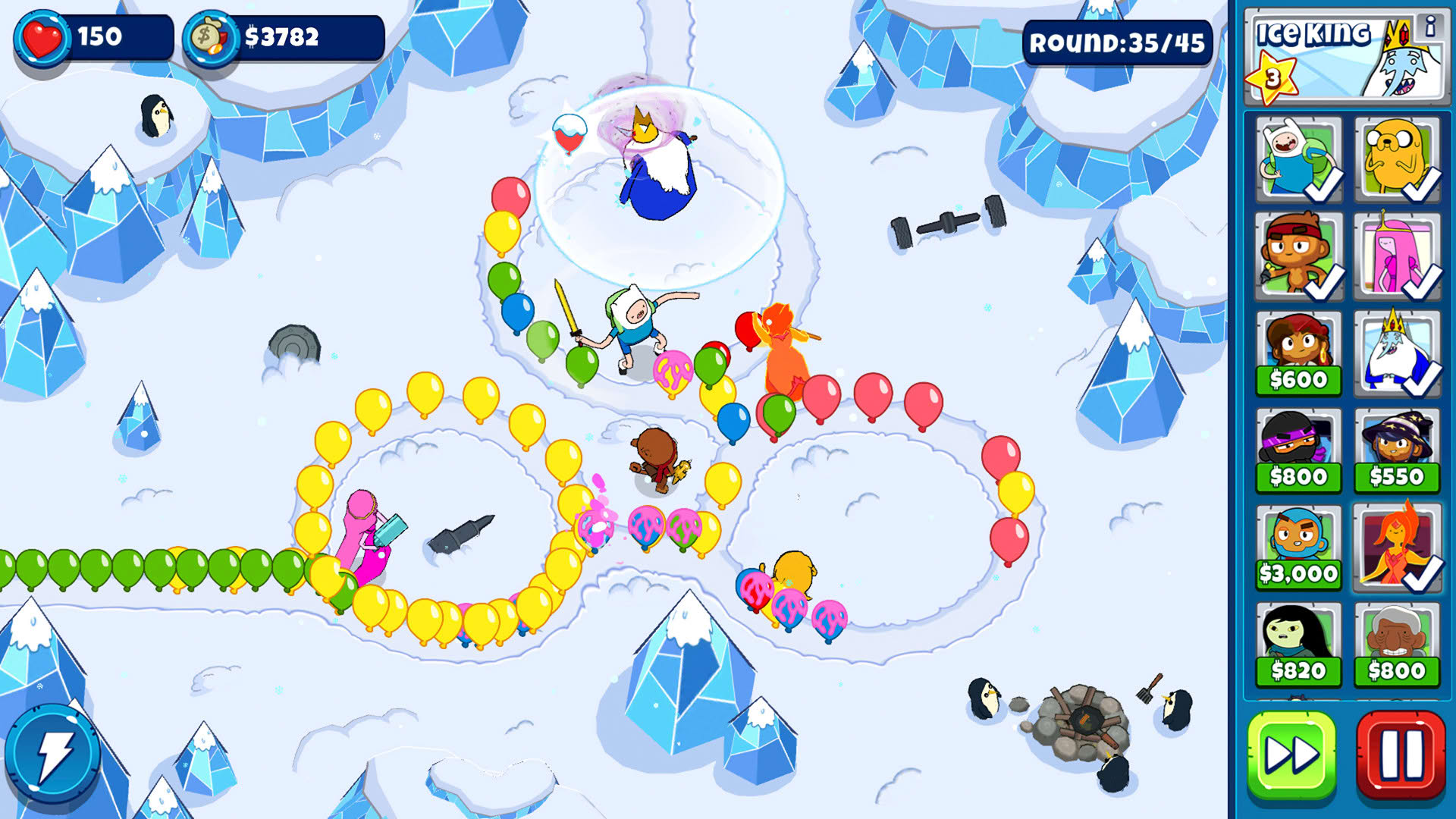 Screenshot for Bloons Adventure Time TD