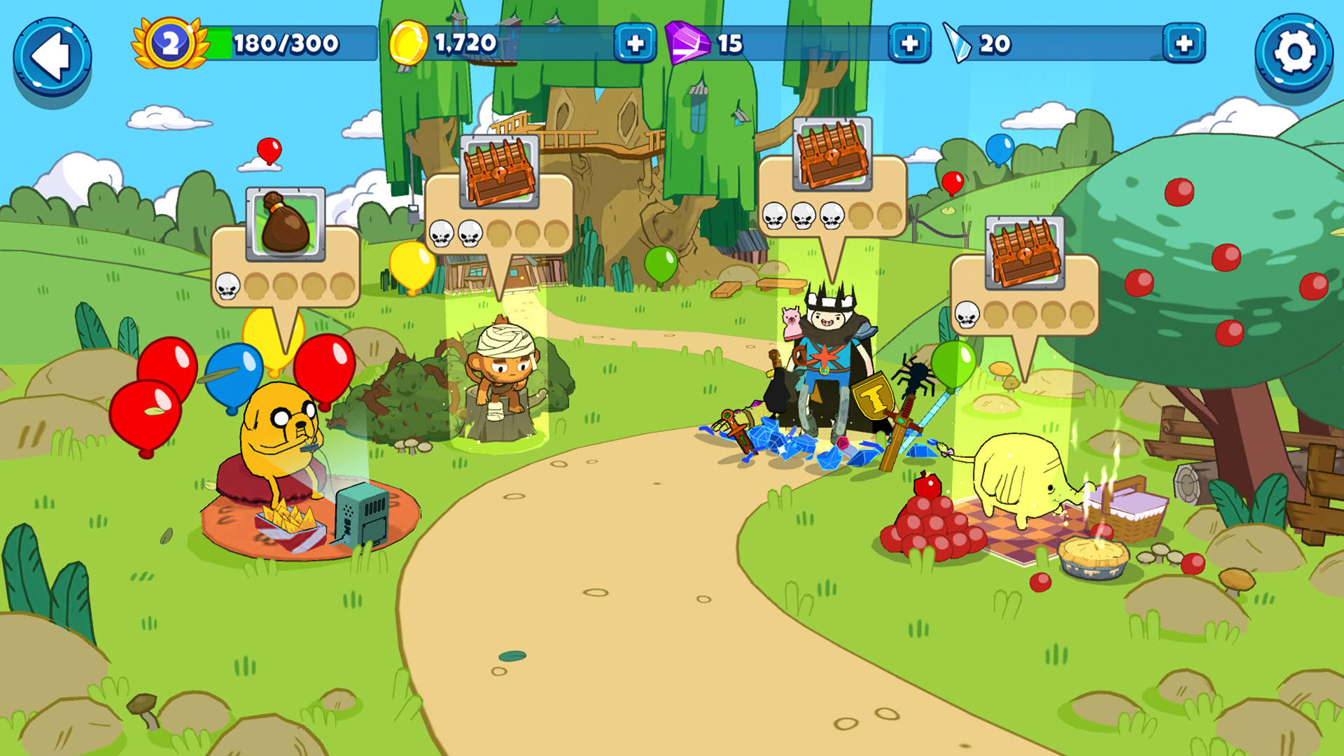 Screenshot for Bloons Adventure Time TD