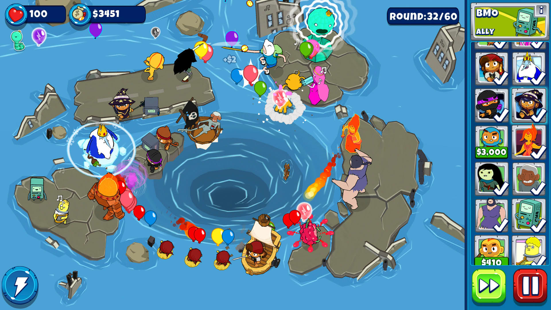 Screenshot for Bloons Adventure Time TD