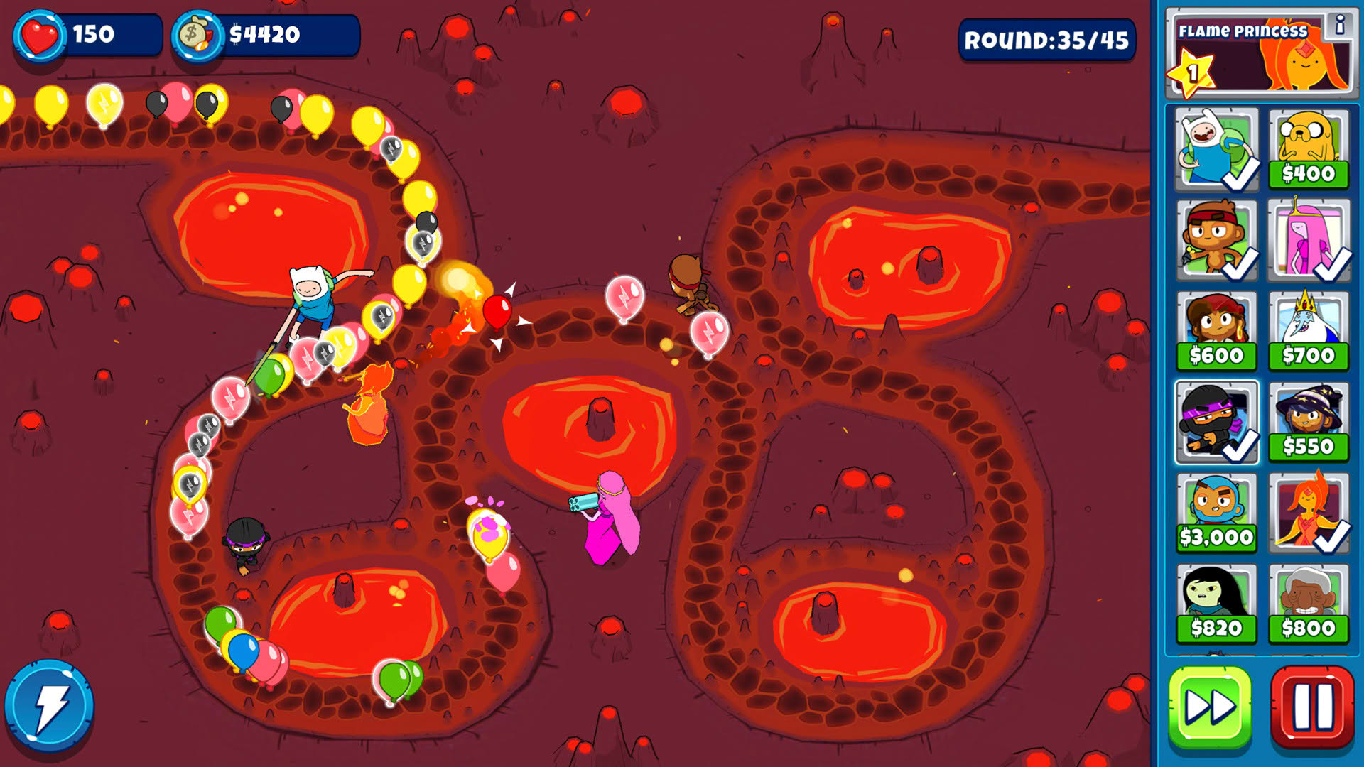 Screenshot for Bloons Adventure Time TD