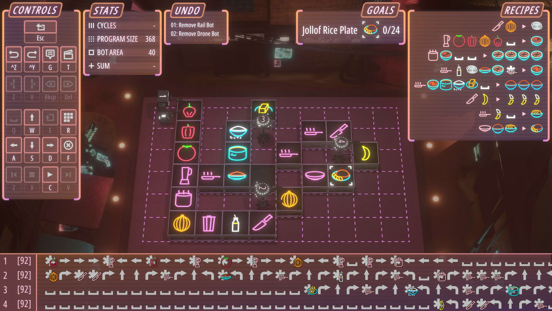 Screenshot for Neon Noodles: Cyberpunk Kitchen Automation