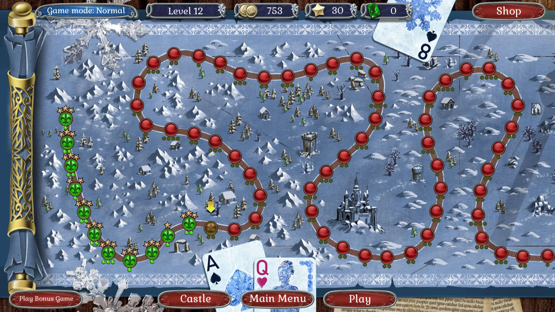 Screenshot for Jewel Match Solitaire Winterscapes