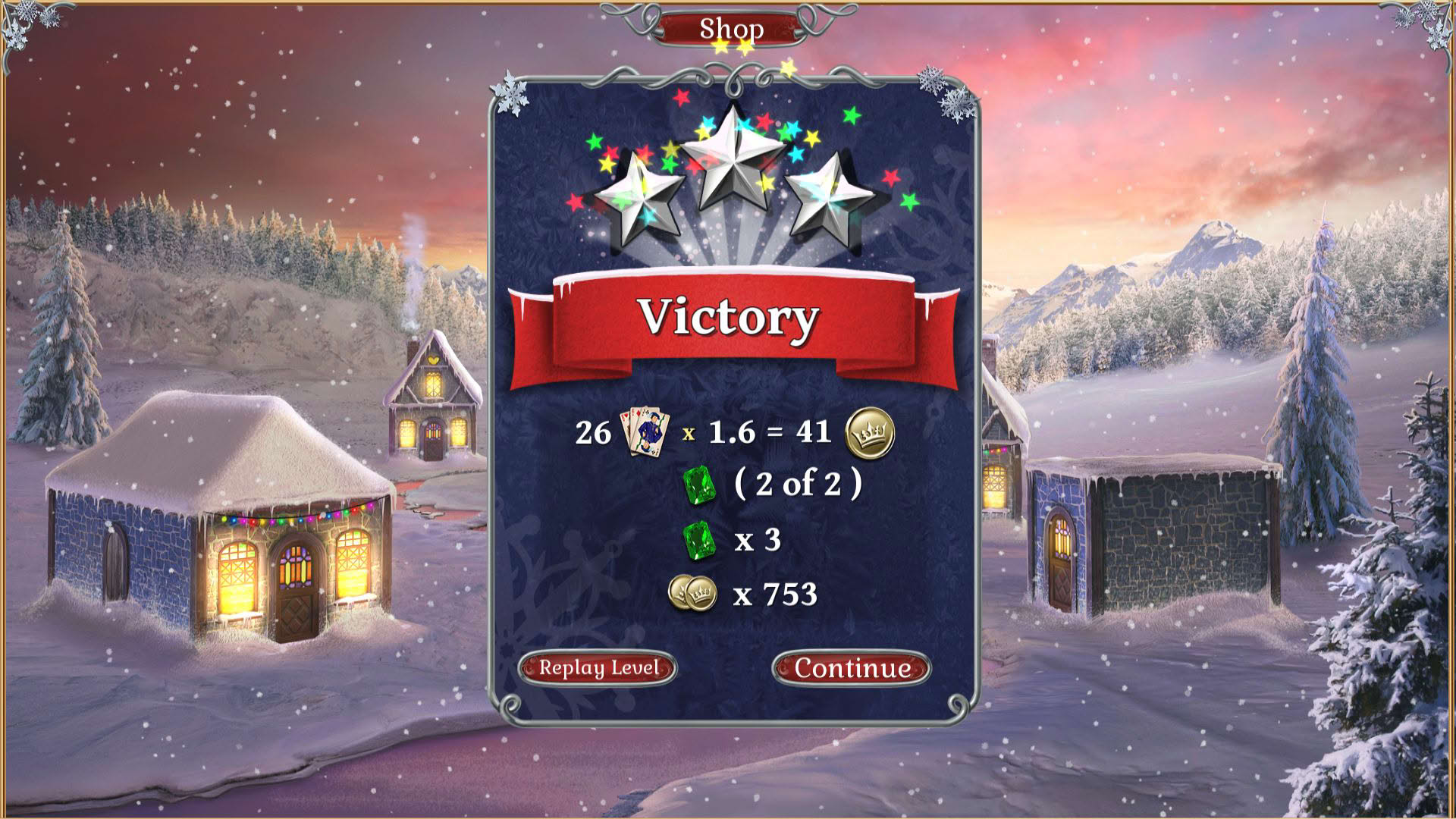Screenshot for Jewel Match Solitaire Winterscapes