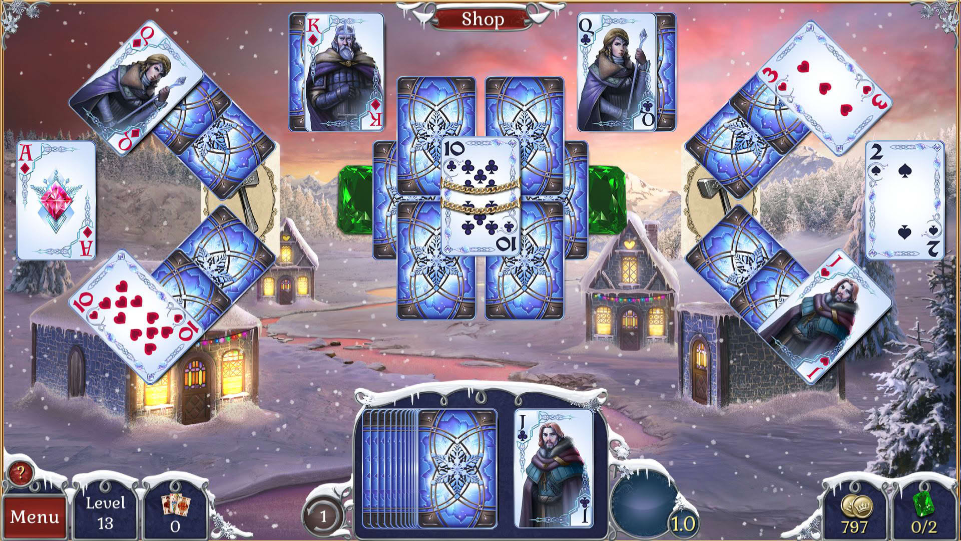 Screenshot for Jewel Match Solitaire Winterscapes