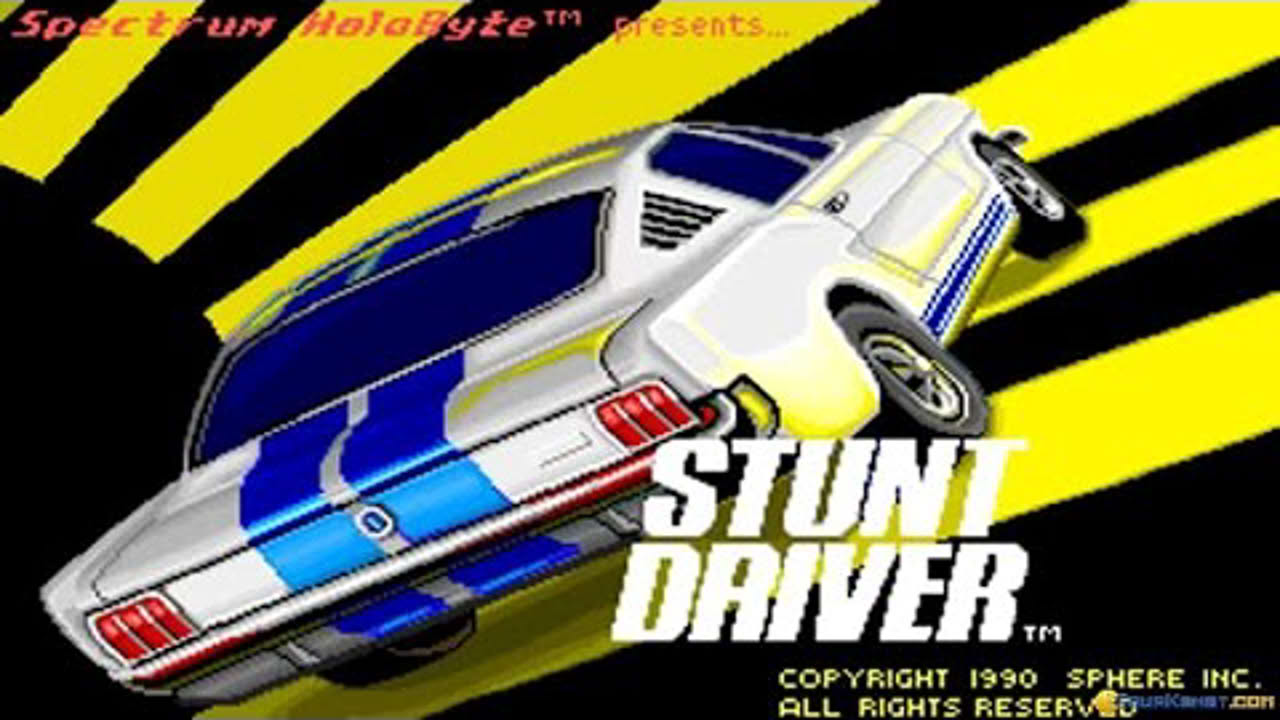 Stunt Driver gameplay (PC Game, 1990)