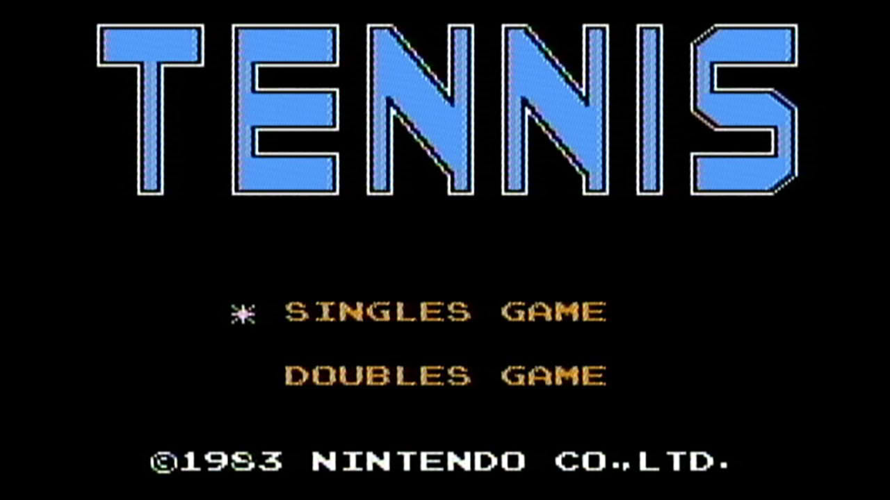 Tennis (NES) - Nintendo, Oct 1985 | NESguide 240p