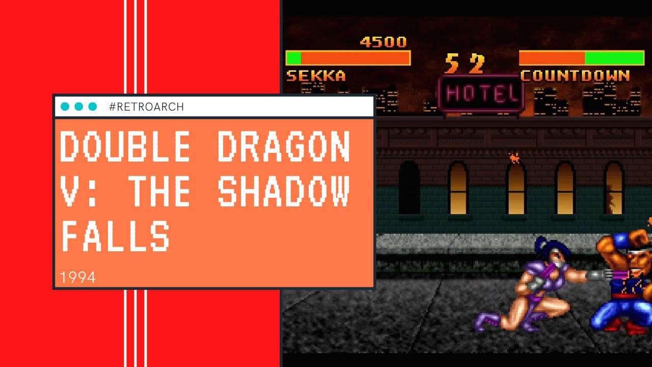 Double Dragon V: The Shadow Falls (1994) [AJ] - RetroArch with Virtual Jaguar