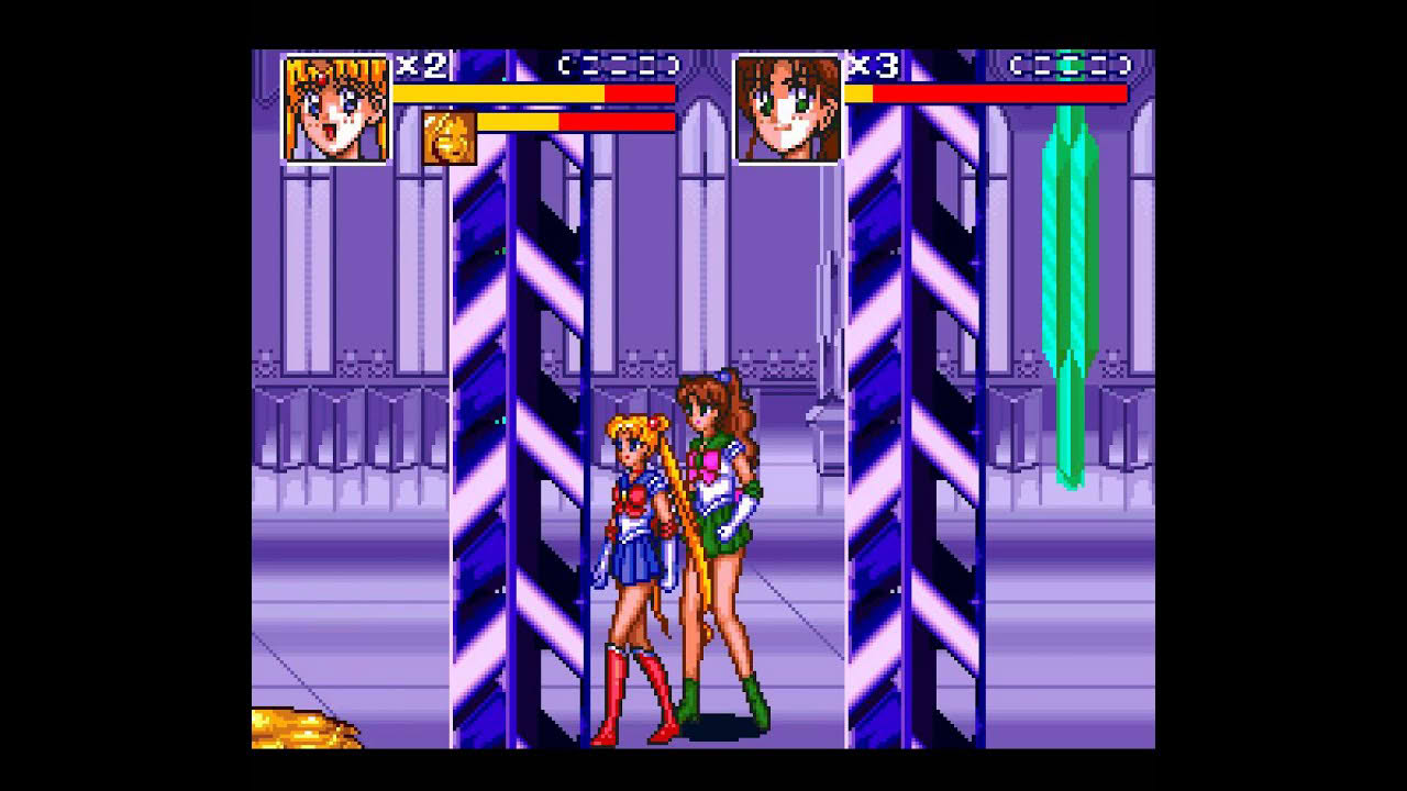 Bishoujo Senshi Sailor Moon R SNES 2 player 60fps