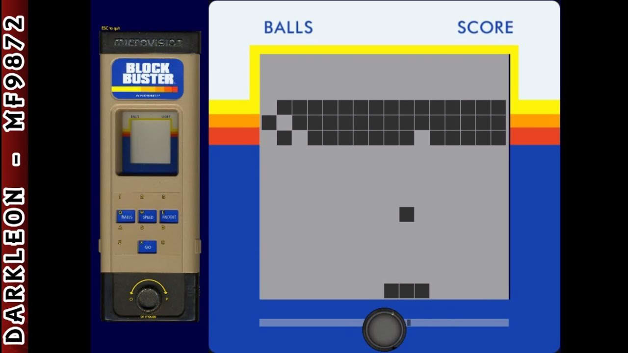 Microvision - Block Buster © 1979 Milton Bradley - Gameplay