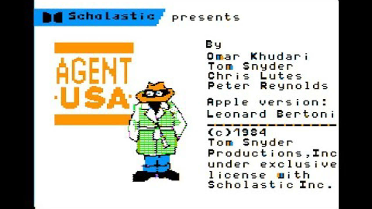 Agent USA Adv. Game longplay w/ cheats (Apple II - Scholastic)