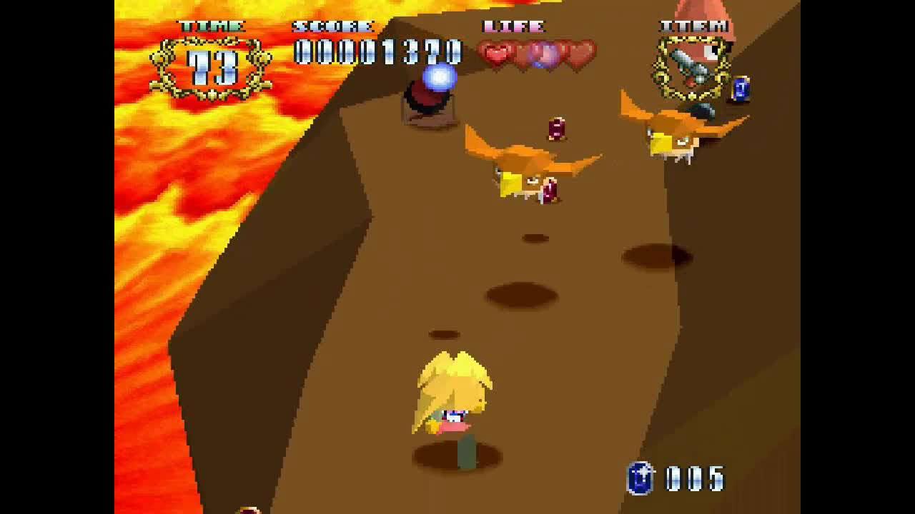 Floating Runner: Quest for the 7 Crystals ... (PS1) Gameplay