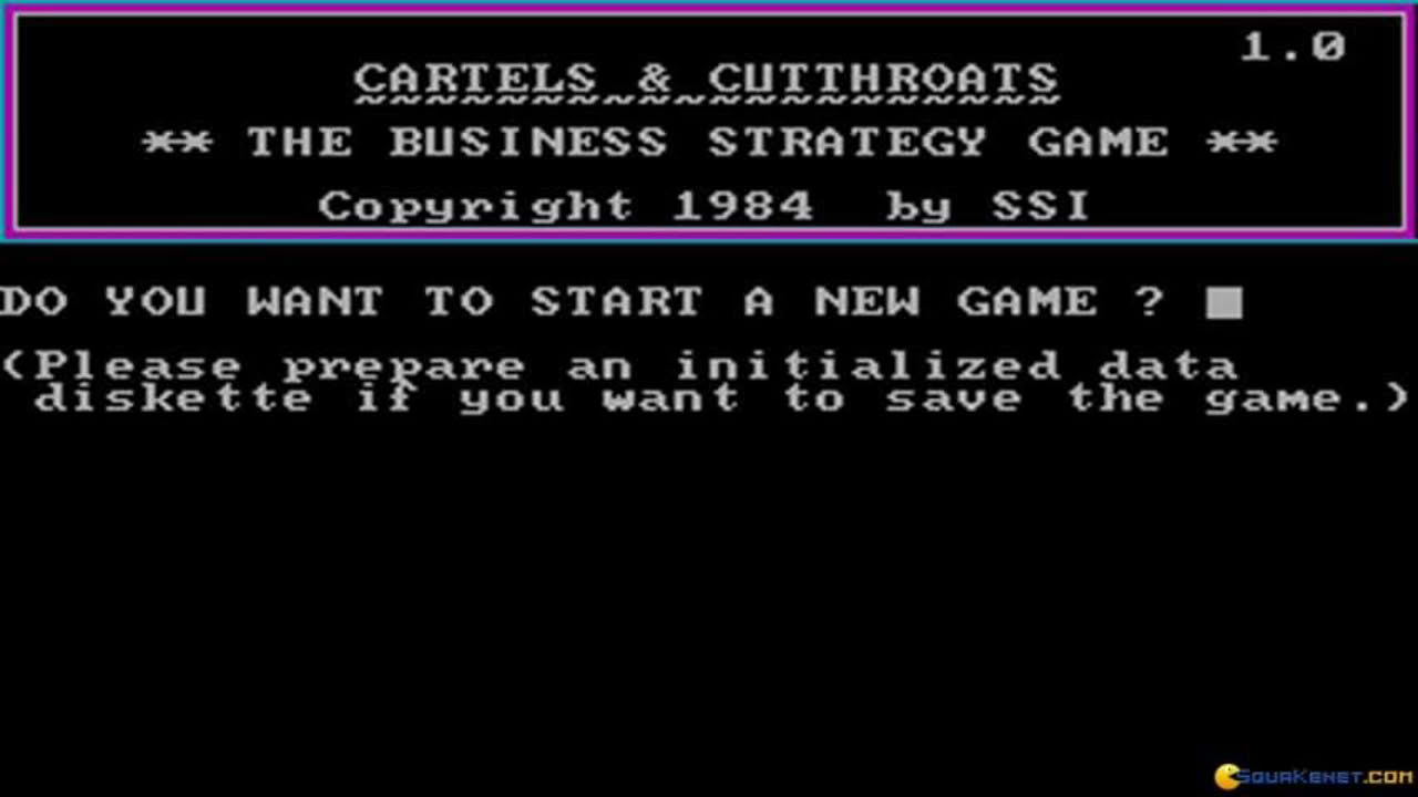 cartels & cutthroats gameplay (PC Game, 1985)