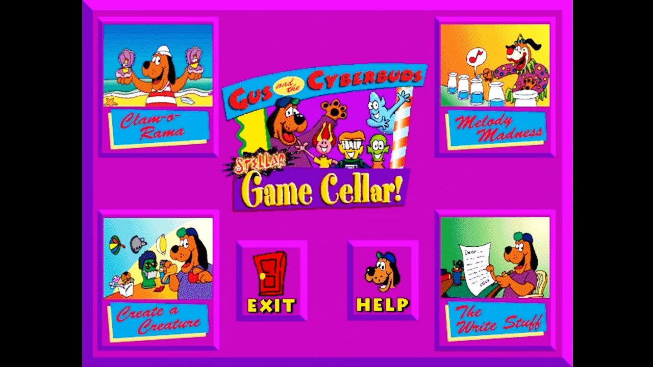 Gus and the Cyberbuds: Stellar Game Cellar (PC, Windows) [1996] longplay.