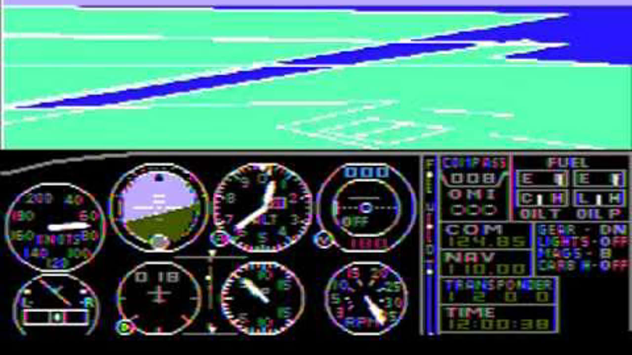 Microsoft Flight Simulator 1.0 (GamePlay video)