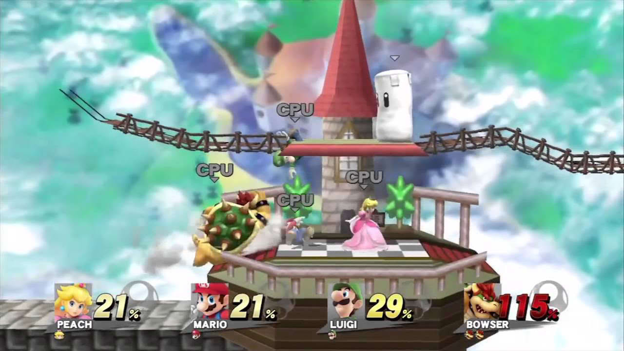 [Smash Bros. Wii U/3DS] Peach's Castle (64) Gameplay