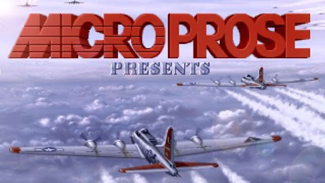 B-17 Flying Fortress "Opening & First mission gameplay" (PC/DOS) 1992, Microprose, MT-32