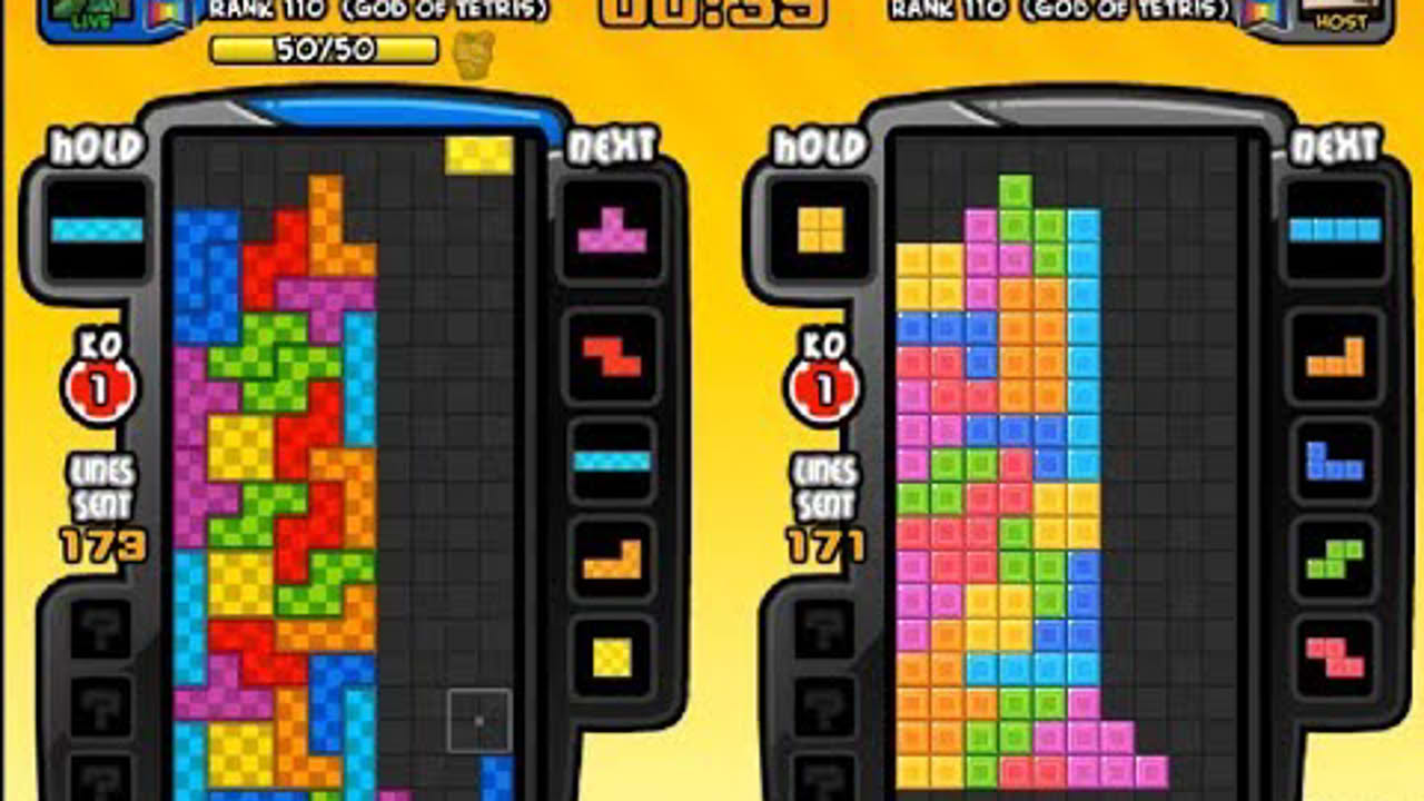Tetris Battle: Samuel vs 長育 [TW] (10 games) 3rd Nov 2018