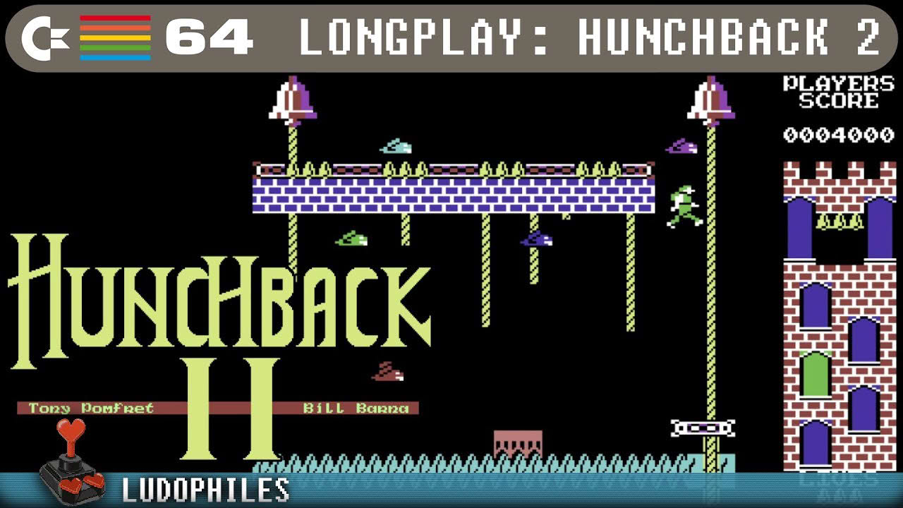 Hunchback II: Quasimodo's Revenge C64 Longplay [65] Full Playthrough / Walkthrough #c64 #retrogaming