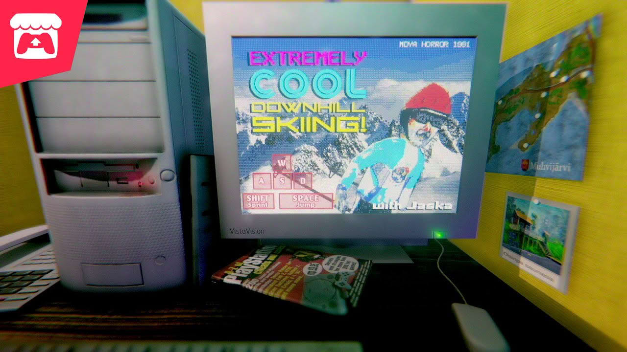 Extremely Cool Downhill Skiing with Jaska - Make it down the mountain alive while doing cool flips!