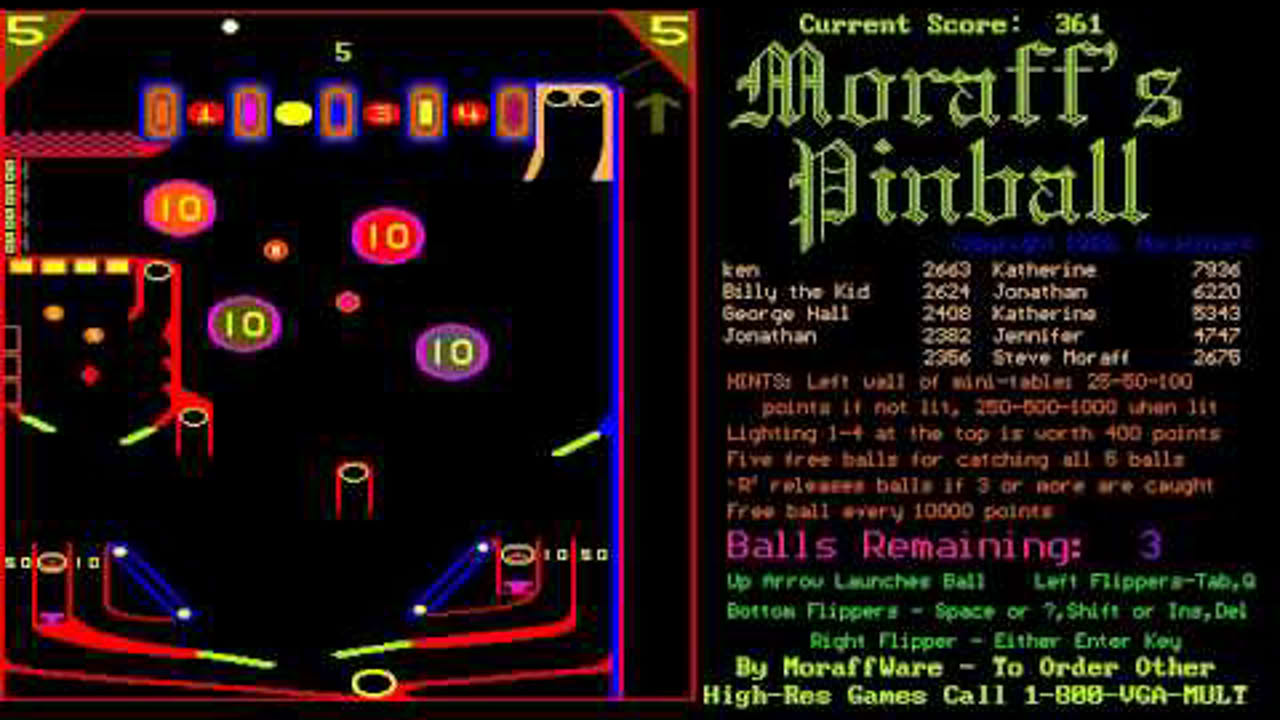Moraff's Pinball - another bad pinball game