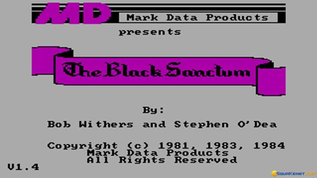The Black Sanctum gameplay (PC Game, 1984)