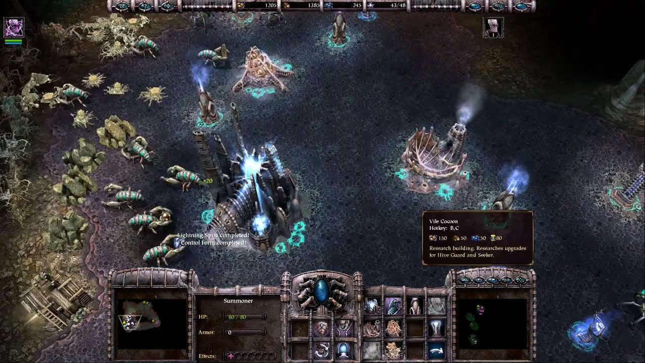 Armies of Exigo, playing on Linux: Fallen mission 5 The Mines of Malrinor, hard, defeat